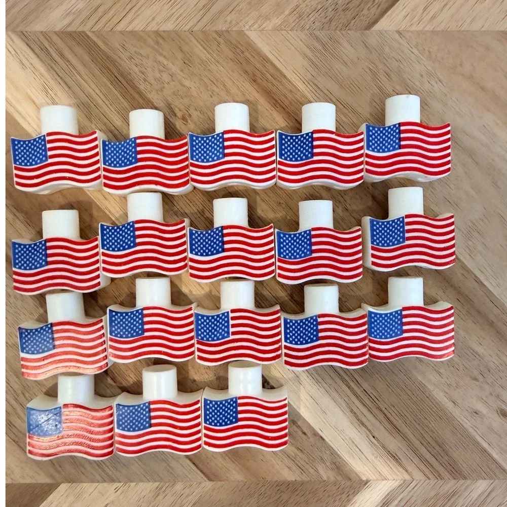 18PC American Flag String Light Covers Patriotic Fourth of July Decor